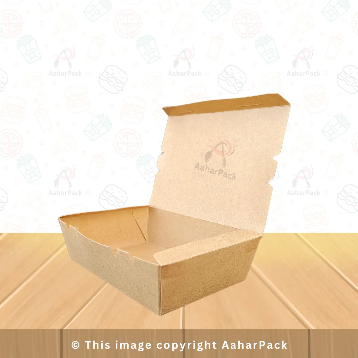500 ML Kraft Paper Meal Box – Eco-friendly Food Container | Pack of 500